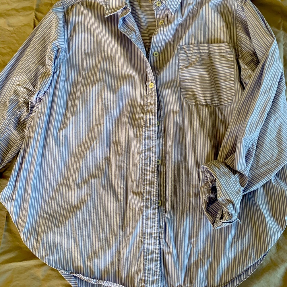 Free People Button down Shirt with PeekaBoo back